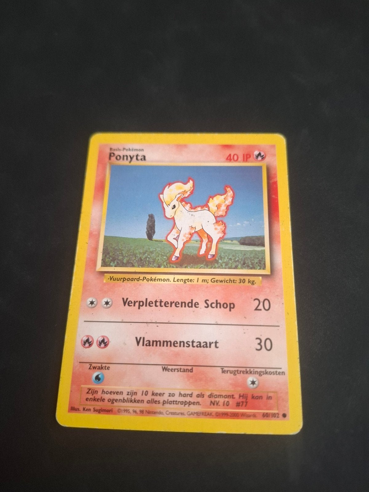 Carte Pokémon Ponyta (Pokémon de base, 40 IP), Enlèvement ou Envoi