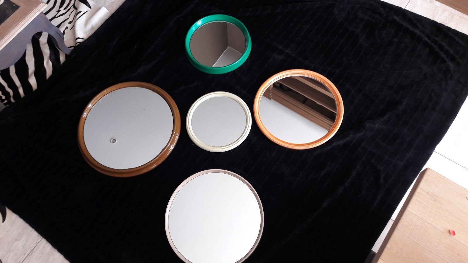 spiegels vintage rond, Muziek en Instrumenten, Ophalen