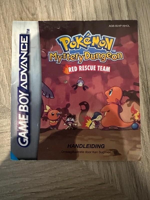 Nintendo GBA Pokémon Mystery Dungeon Red Rescue handleiding, Games en Spelcomputers, Games | Nintendo Game Boy, Ophalen of Verzenden