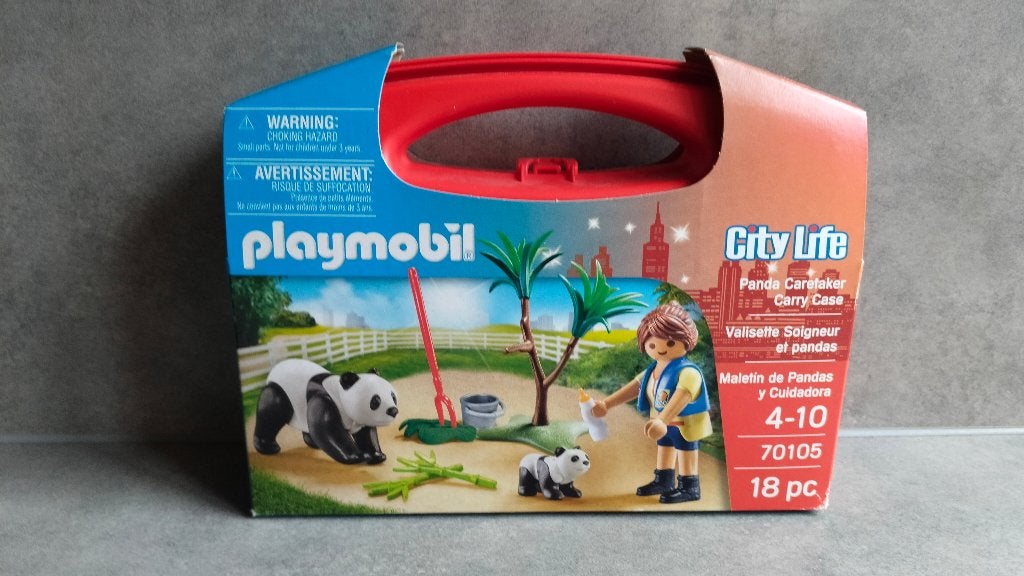 playmobil 70105 panda verzorger meeneemkoffer, Ophalen of Verzenden, Nieuw, Complete set