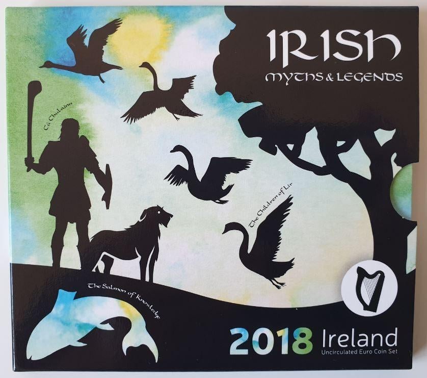 Ireland BU set 2018 Mythes et légendes irlandais (rare), Timbres & Monnaies, Monnaies | Europe | Monnaies euro, Envoi, Irlande