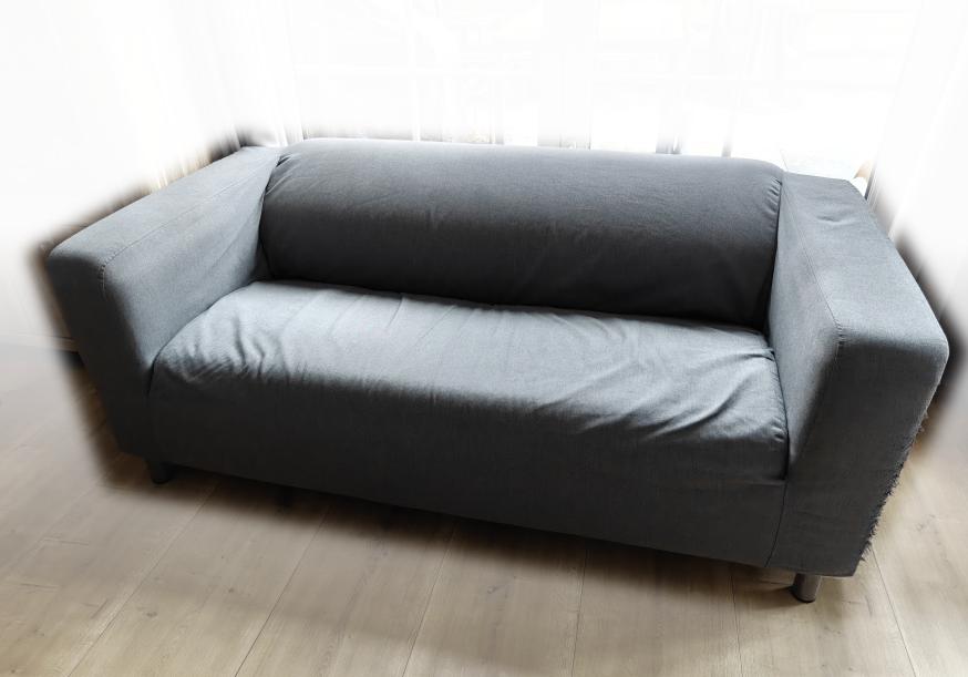 Canapé droit tissu (Ikea Klippan), 75 à 100 cm, Comme neuf, Enlèvement, Deux personnes