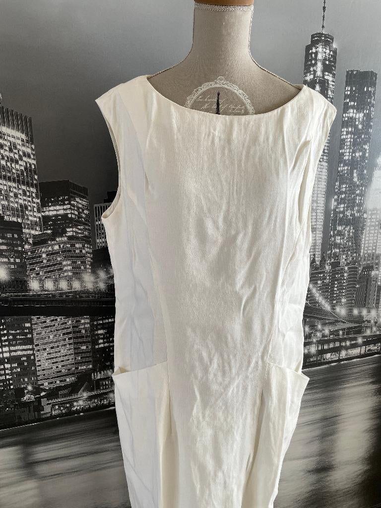 prachtige witte zomer jurk kleed - merk RIANI - 44, Kleding | Dames, Verzenden, Wit, Maat 42/44 (L), Zo goed als nieuw