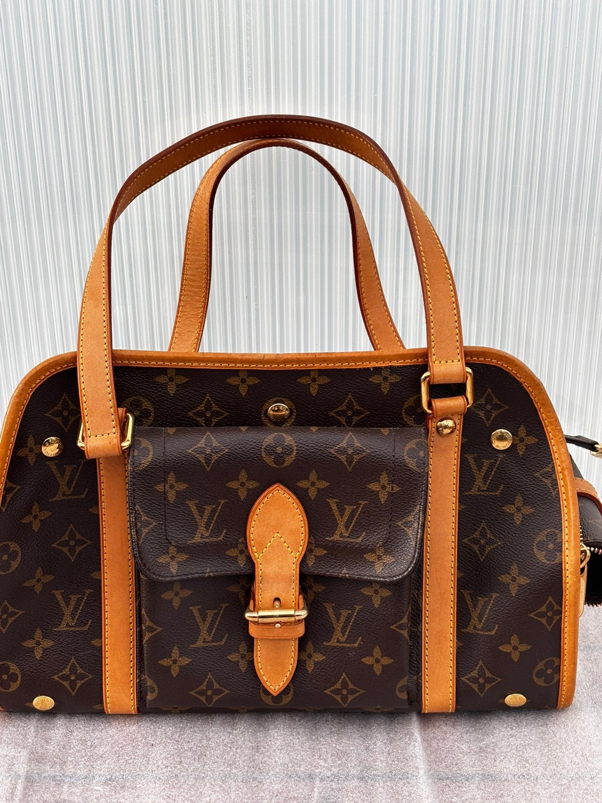 Louis Vuitton Monogram S Hondendraagtas, Ophalen, Zo goed als nieuw
