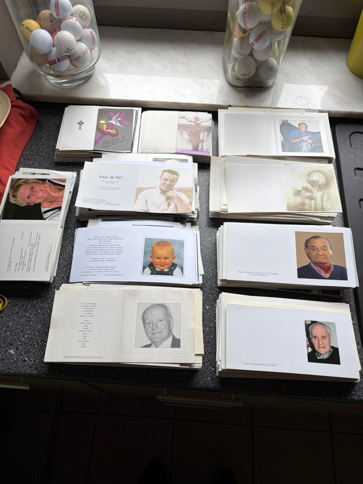 Lot van 10000 doodsprentjes heel Belgie, Verzamelen, Ophalen