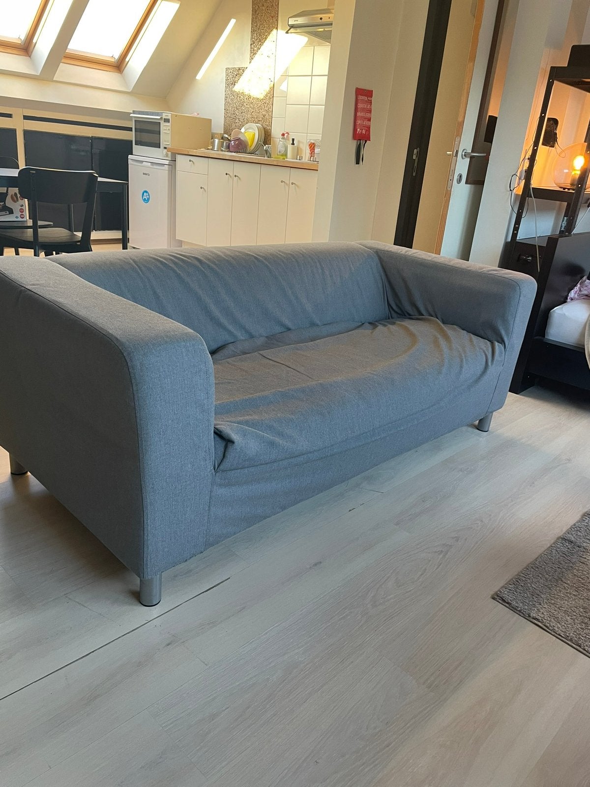 Grijze zetel IKEA, Ophalen, Gebruikt, 150 tot 200 cm, Tweepersoons