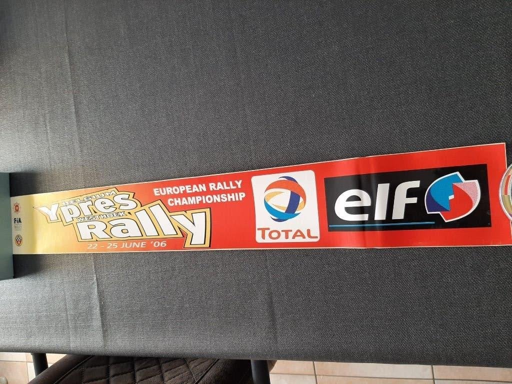 sticker FIA Ypres Westhoek rally 2006 ,68 cm lang-9 cm breed, Verzamelen, Ophalen, Zo goed als nieuw