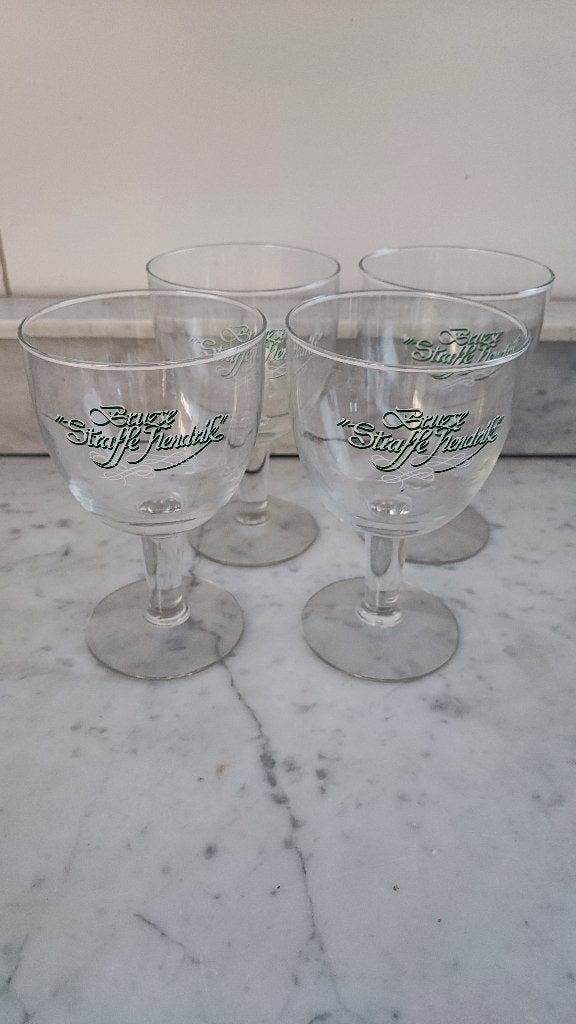 4 bierglazen Brugse Straffe Hendrik, Verzamelen, Biermerken, Gebruikt, Ophalen of Verzenden