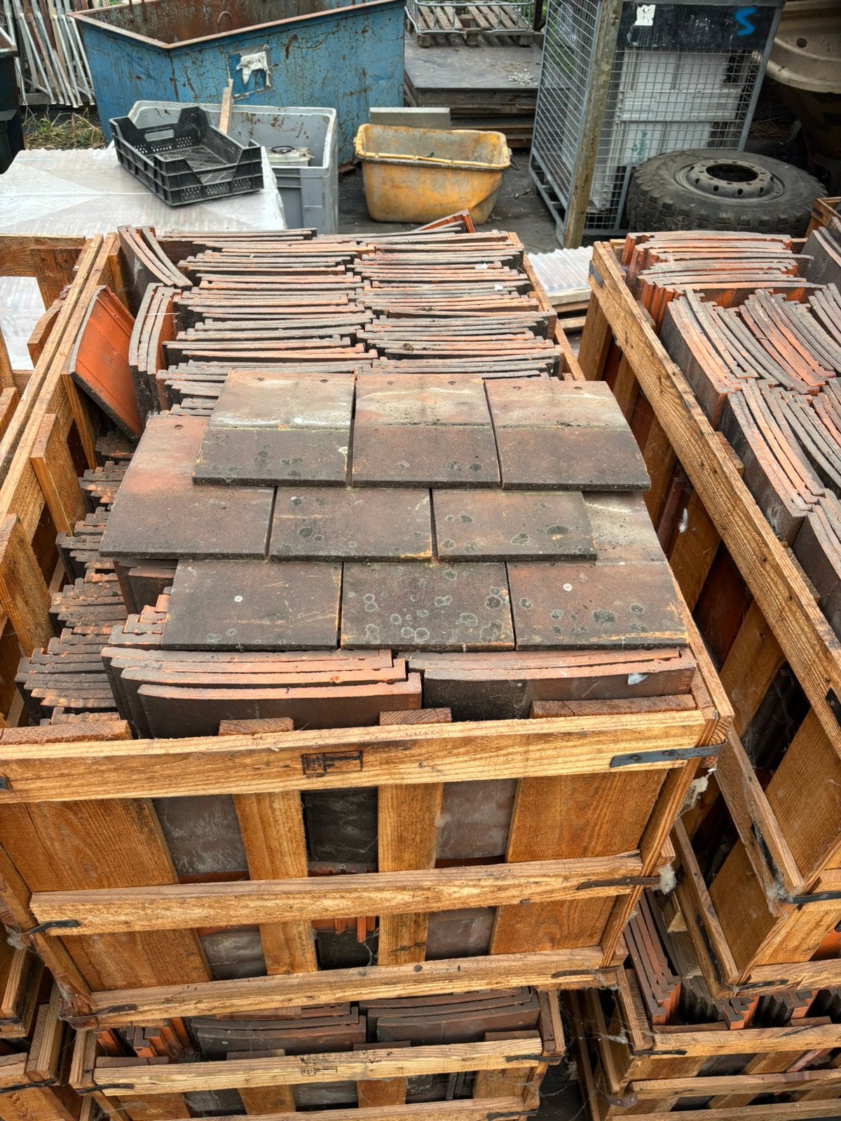 Groot lot tegelpannen koramic rustiek, Enlèvement, Comme neuf