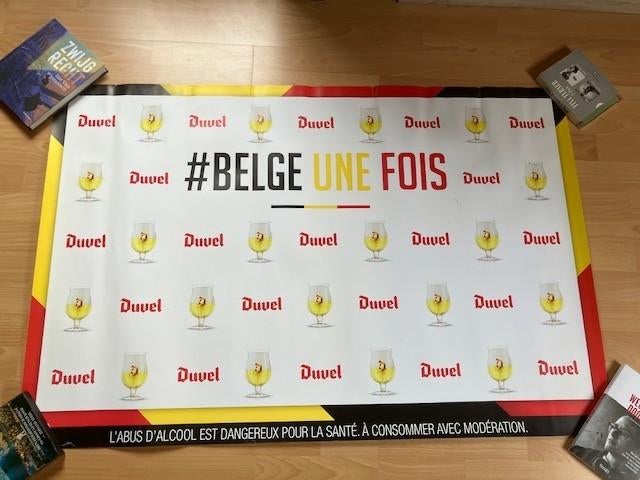 Duvel poster 2 Frankrijk, Verzamelen, Ophalen, Zo goed als nieuw, Reclamebord, Plaat of Schild, Duvel