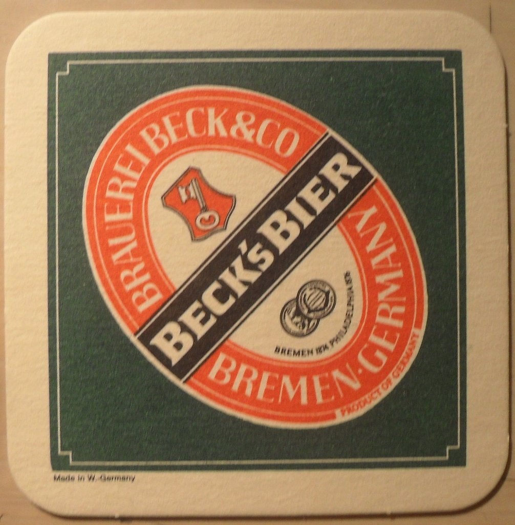 Sous-bock Beck's, Collections, Marques de bière, Enlèvement ou Envoi, Sous-bock