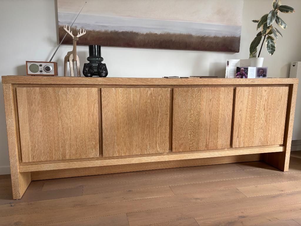 2 japandi kasten buffet/bar en dressoir, Avec porte(s), 200 cm ou plus, Comme neuf, Enlèvement