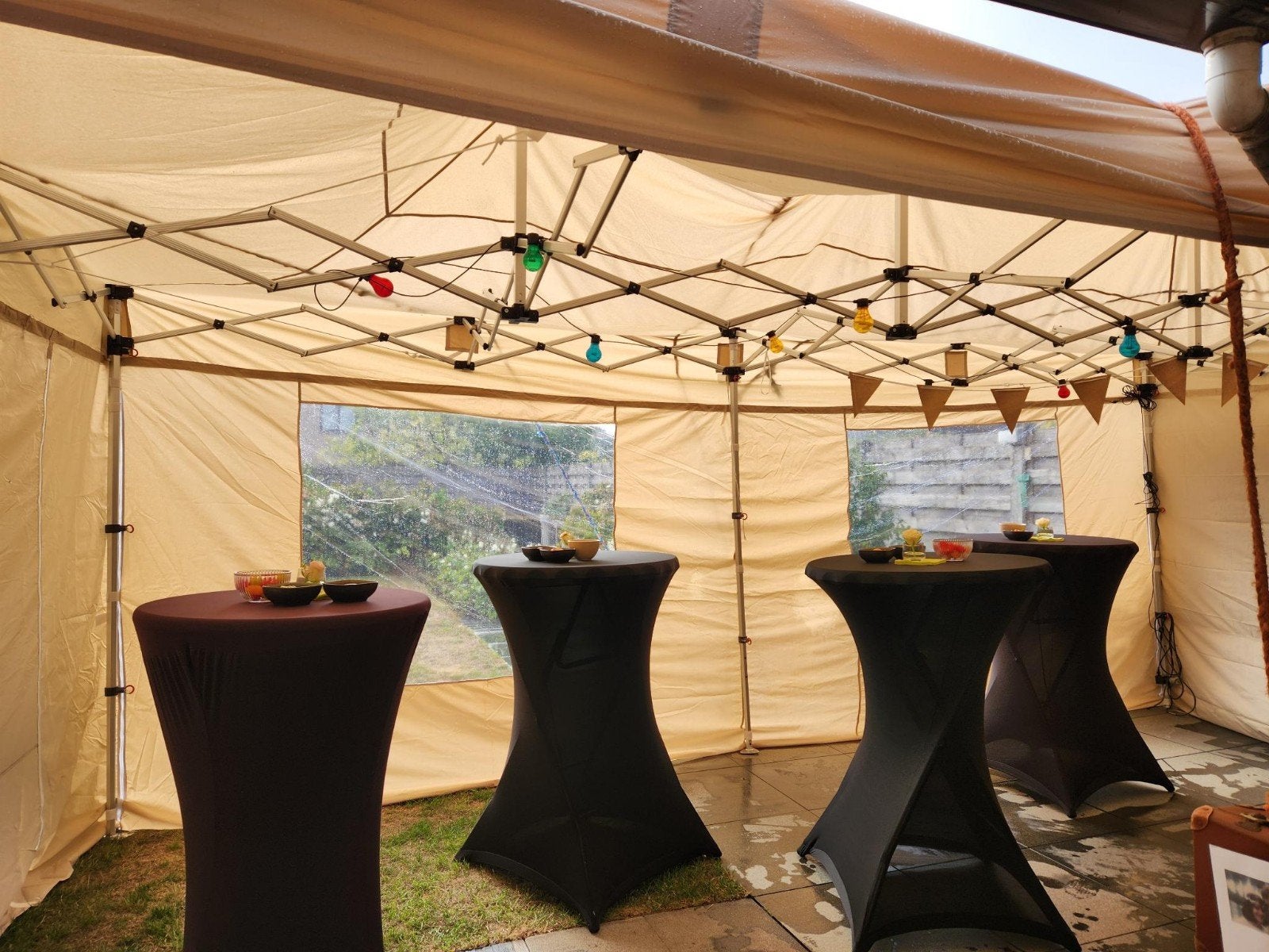 Partytent vouwtent beige 3x6m, Ophalen, Partytent