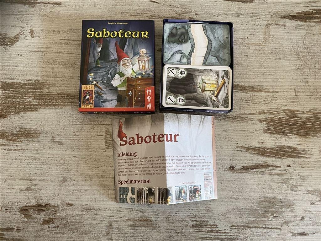 Saboteur 999 games kaartspel [s2046], Verzenden, Zo goed als nieuw