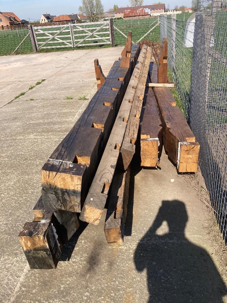 Eiken balken, Tuin en Terras, Palen, Balken en Planken, Ophalen, Balken