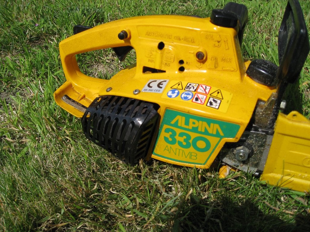 kettingzaag alpine 330 antivib, Doe-het-zelf en Bouw, Gereedschap | Zaagmachines, Ophalen, Gebruikt, Alpina, Kettingzaag