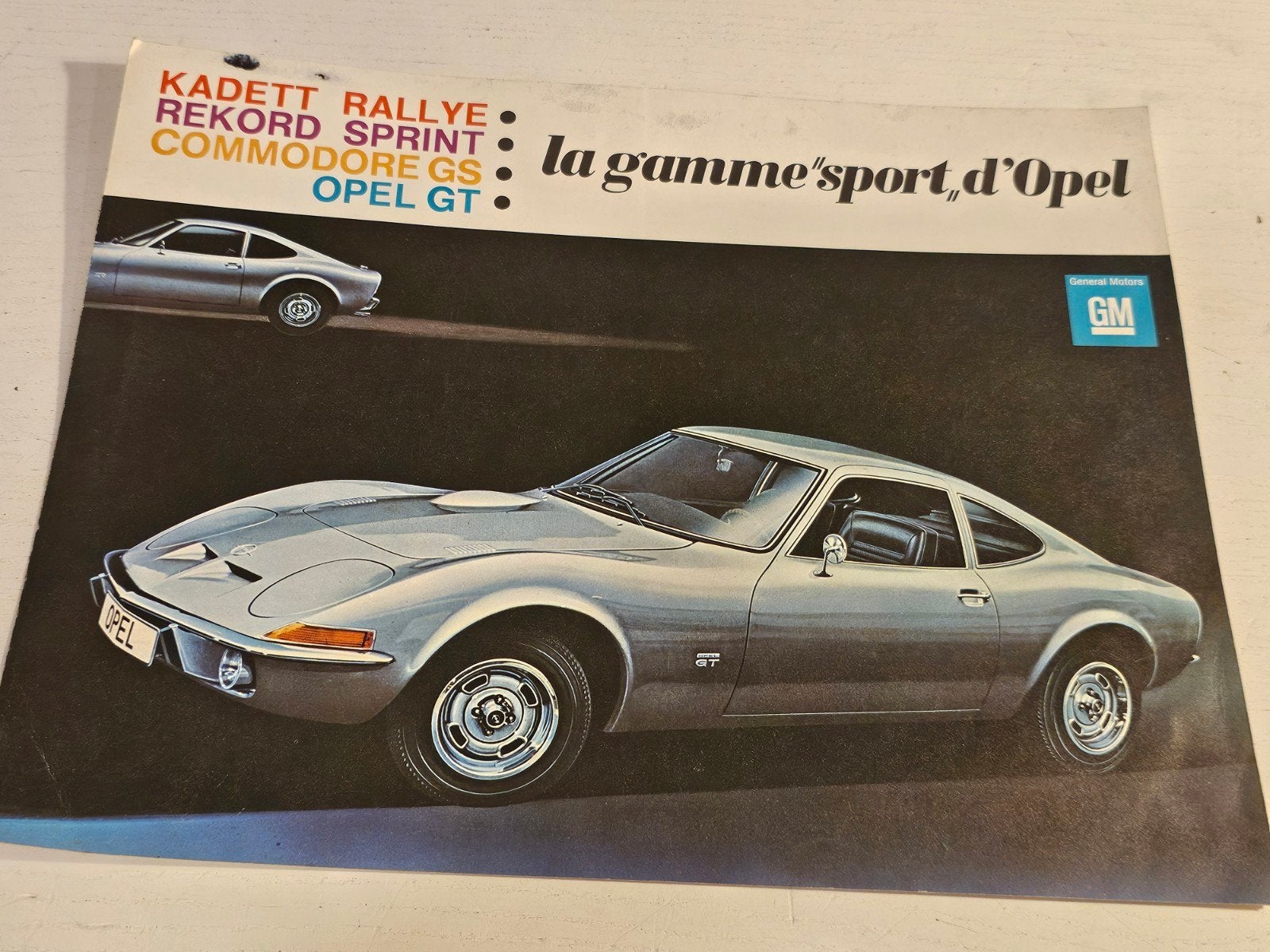 Opel GT, ainsi que le Kadett Rallye, le Rekord Sprint et le, Enlèvement ou Envoi