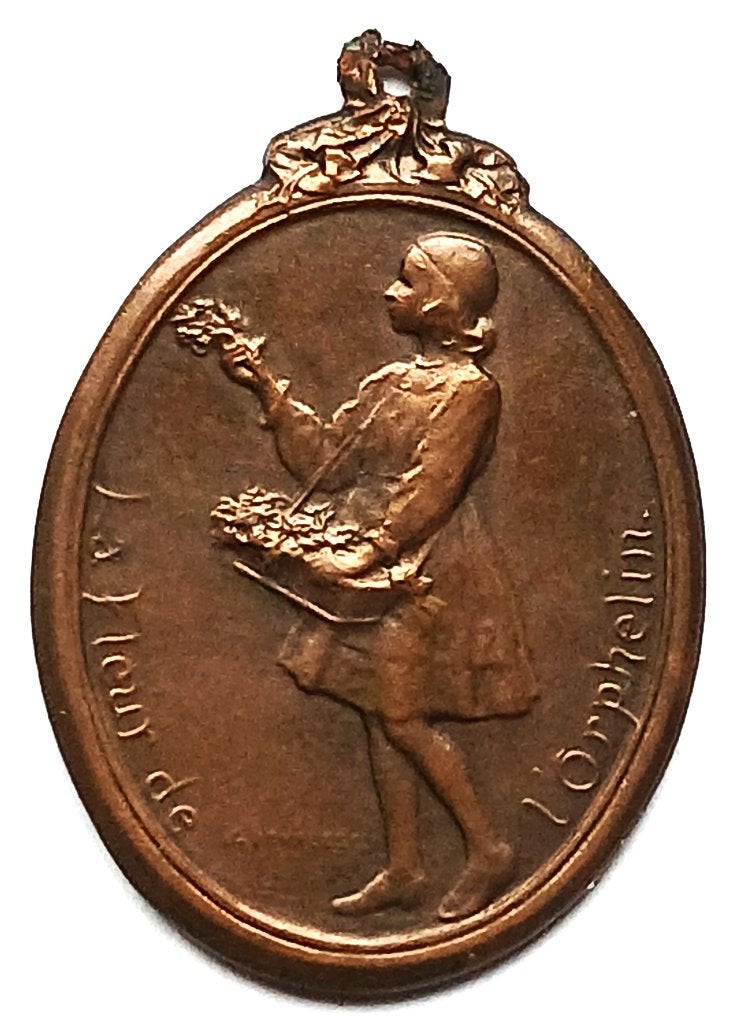 médaille de guerre 14-18 La Fleur de l'Orphelin DEVREESE, Enlèvement ou Envoi, Bronze