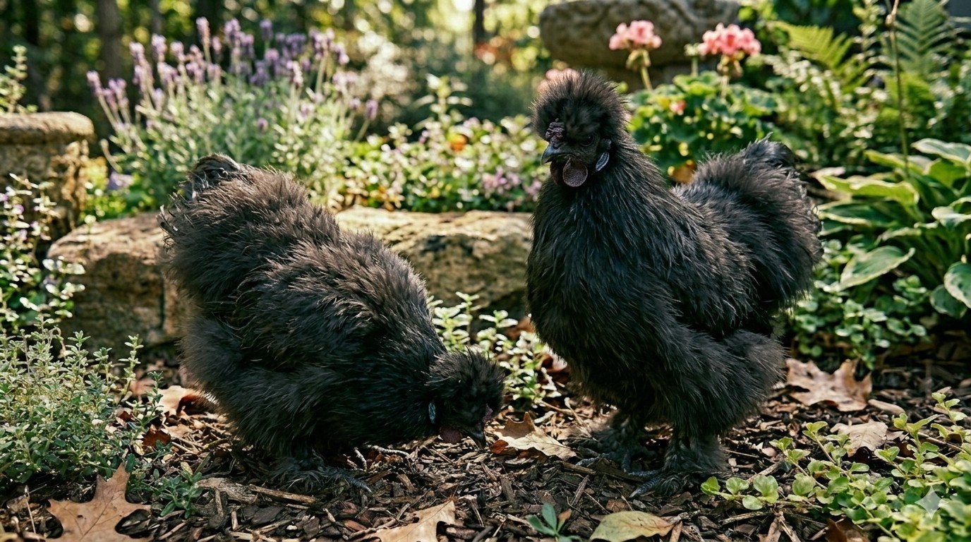 Koppel zijdehoen, Dieren en Toebehoren