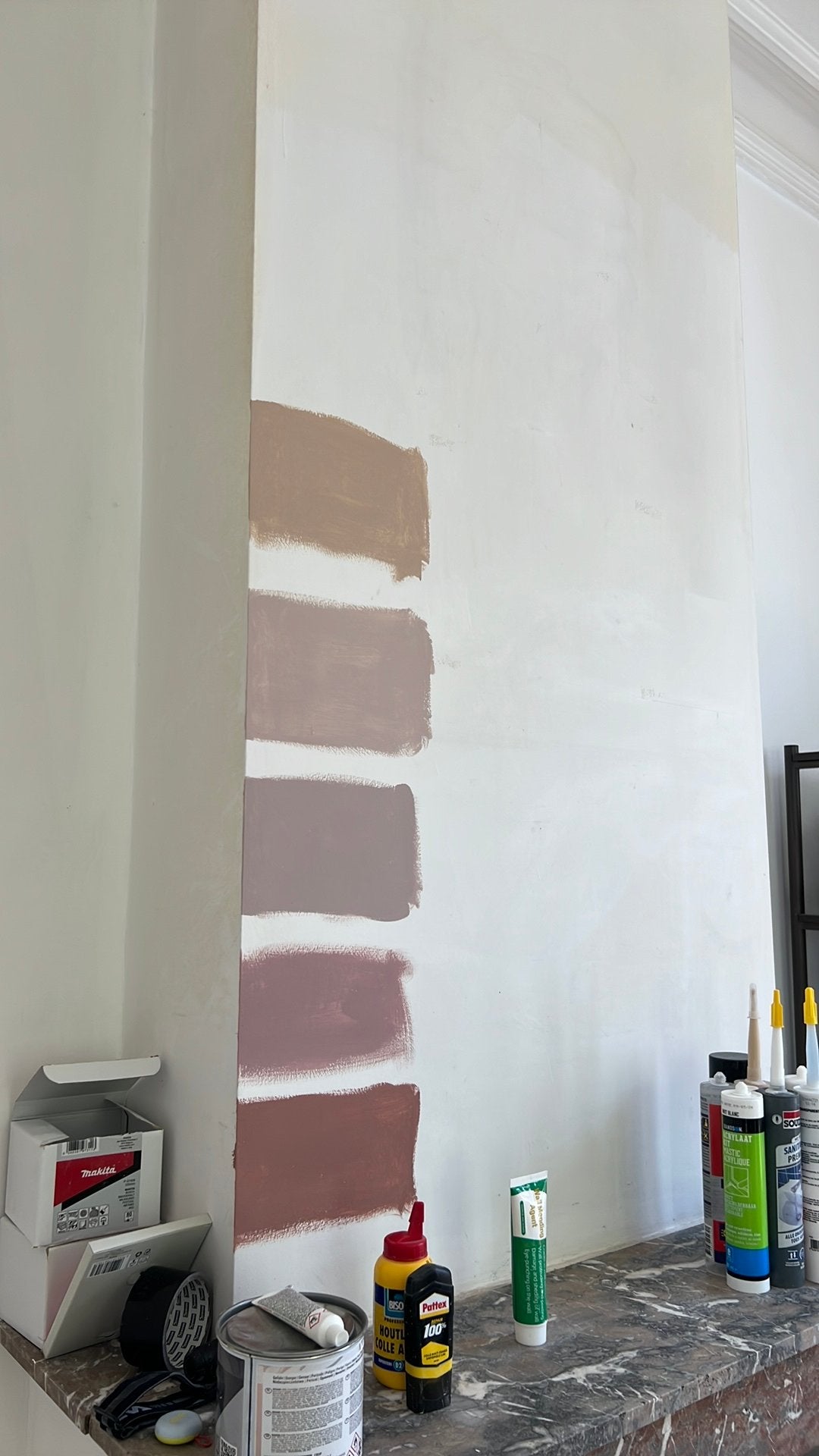 Lap paint samples kalf verf roze tinten, Ophalen, Zo goed als nieuw, Roze, Verf