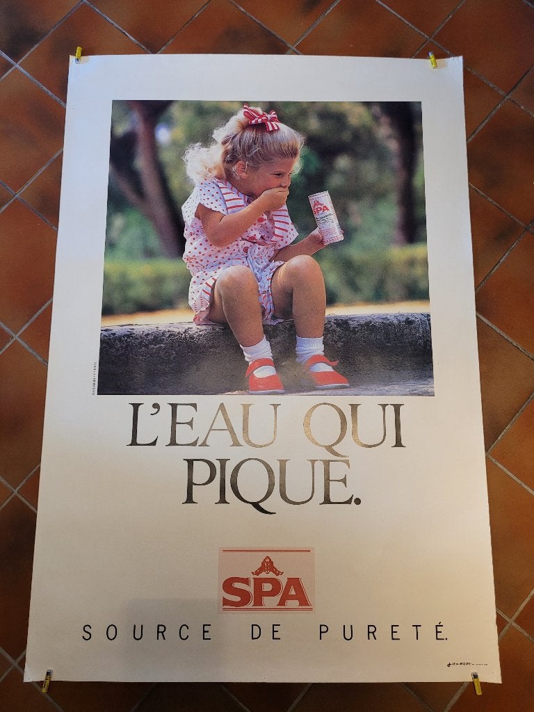 Affiche Spa originale "L'eau qui pique", Publicité, Rectangulaire vertical, Enlèvement, Utilisé