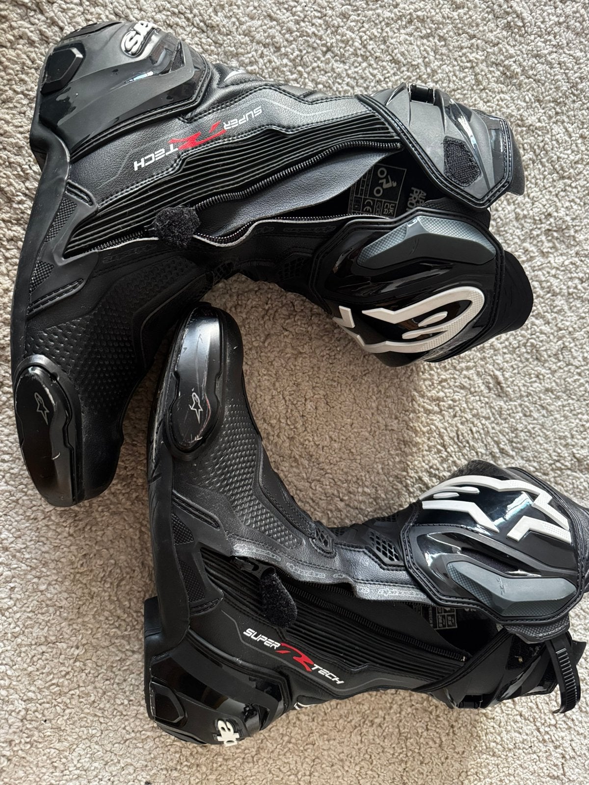Alpinestars Supertech R motorlaarzen – maat 44, Motoren, Ophalen of Verzenden, Tweedehands, Heren, Laarzen