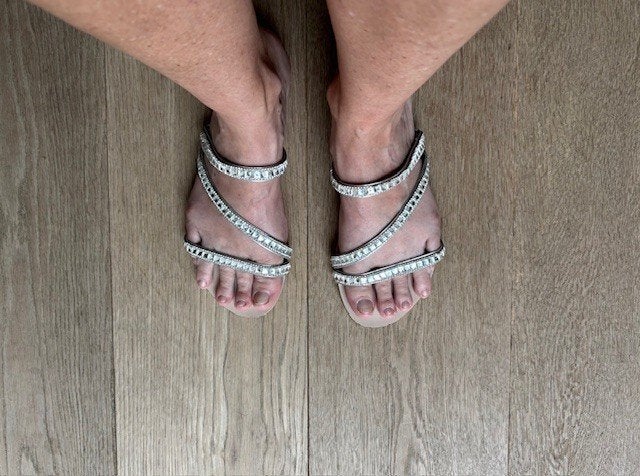 Esprit GlitterSandalen met Strass steentjes (39), Overige kleuren, Gedragen, Esprit, Sandalen of Muiltjes