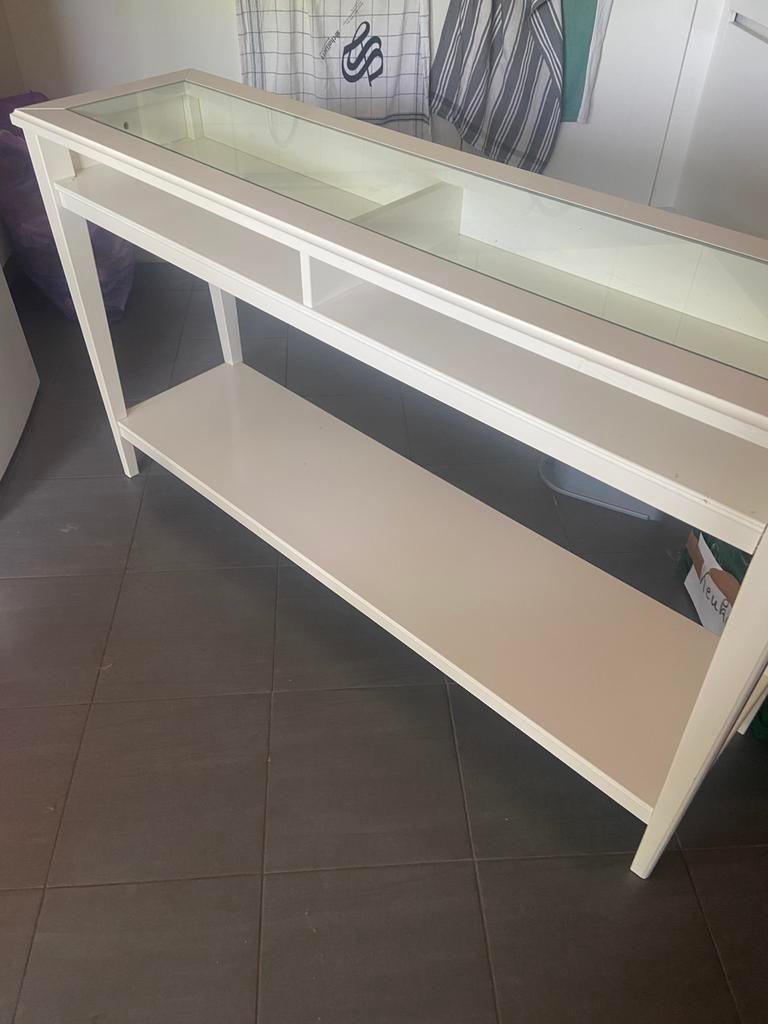 Muurtafel met glas, Huis en Inrichting, Ophalen, Gebruikt, Glas