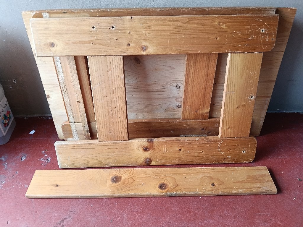 Bureau, Huis en Inrichting, Ophalen, Gebruikt, Hout, 89 cm