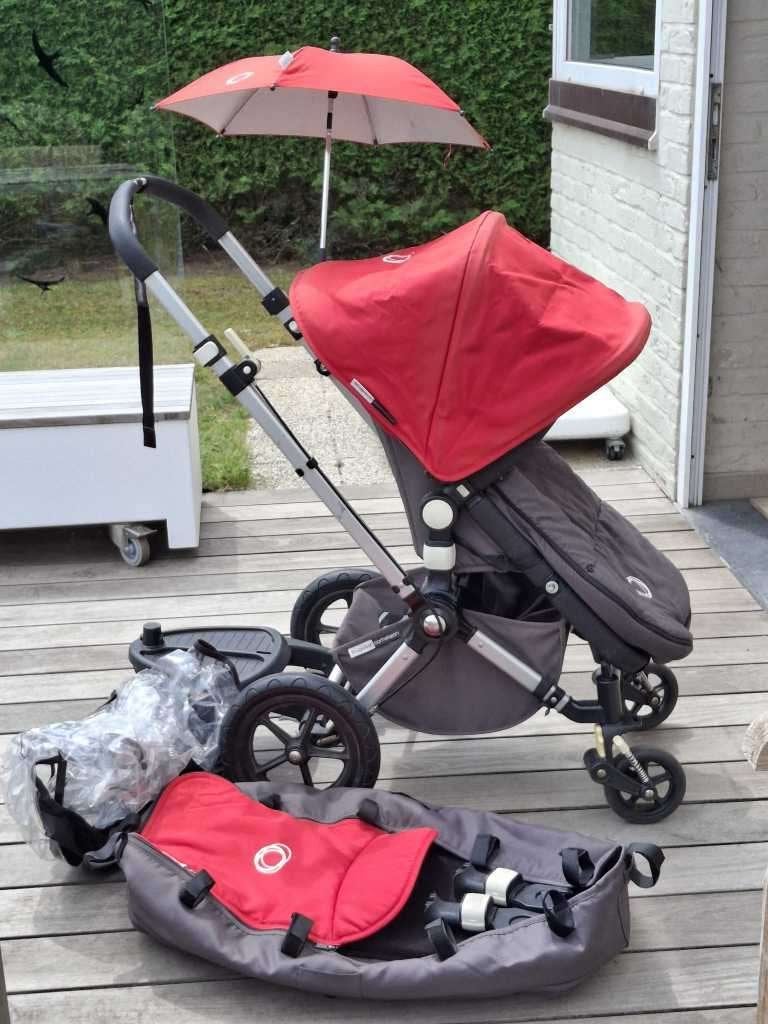 Bugaboo kinderwagen met accessoires, Gebruikt, Bugaboo, Verstelbare duwstang, Ophalen