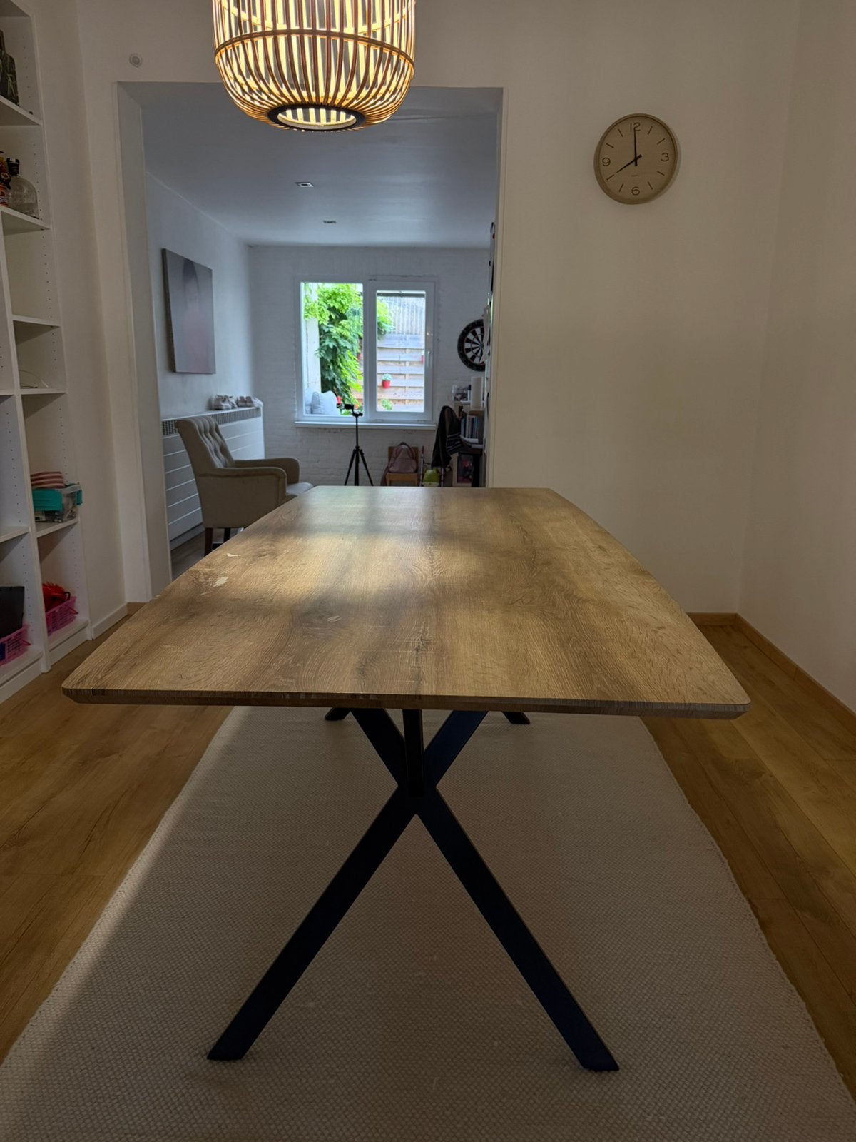 Gratis tafel (blad heeft beschadiging - zie fotos), Ophalen, Gebruikt, 50 tot 100 cm, Vijf personen of meer