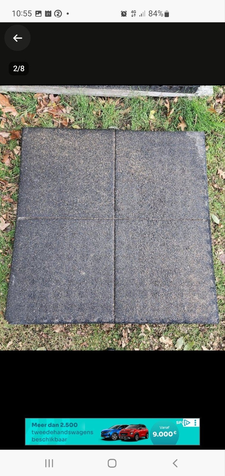 Rubberen tegels,tuintegels,staltegels 100x100x4, Tuin en Terras, Ophalen