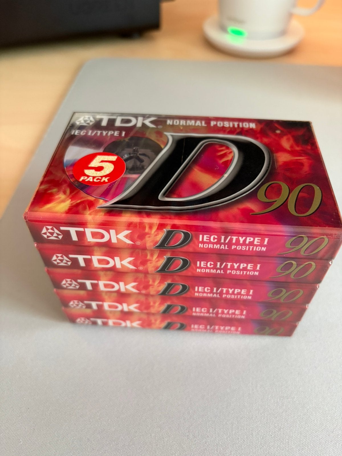 Lot de 5 cassettes vierges TDK D Type I 90, Cd's en Dvd's, Cassettebandjes, Ophalen of Verzenden, Zo goed als nieuw