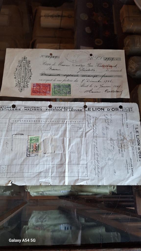 Anciennes factures déchargées, Timbres & Monnaies, Enlèvement
