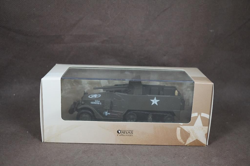 Atlas M3A1 half track met 75mm kanon - 1/43 - TOP, Ophalen of Verzenden, Zo goed als nieuw