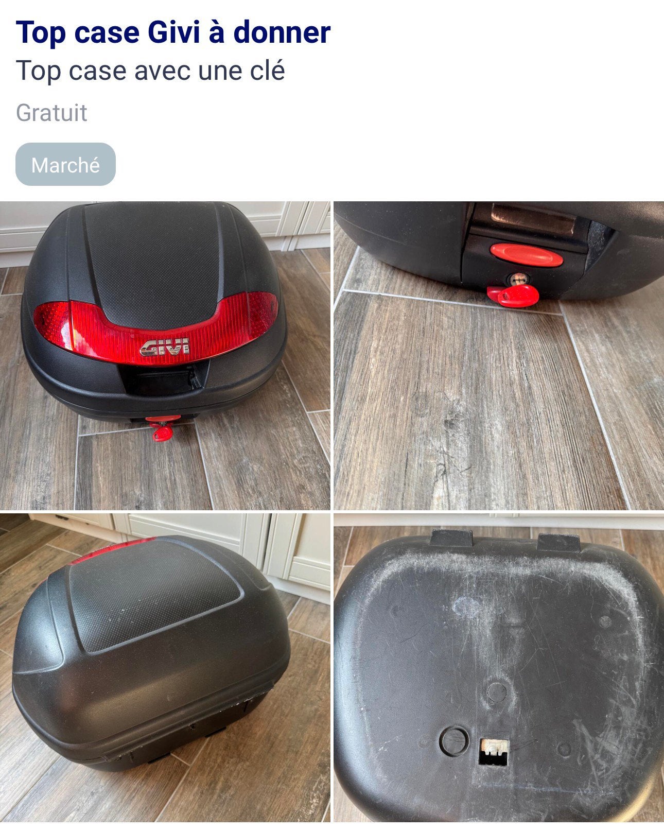 Top case Givi, Enlèvement, Comme neuf