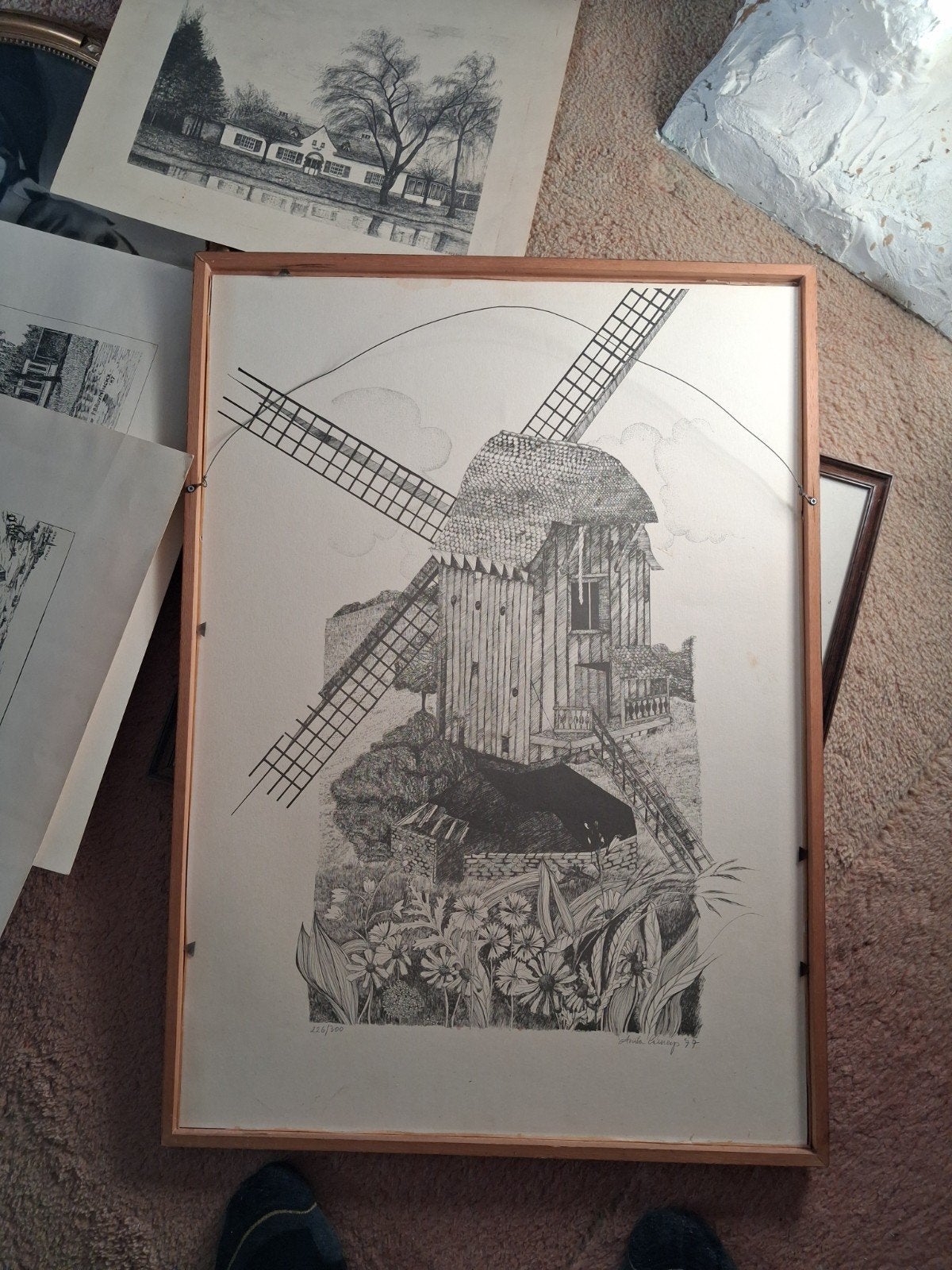 tekeningen schaffen diest, Antiek en Kunst, Ophalen, Reproductie