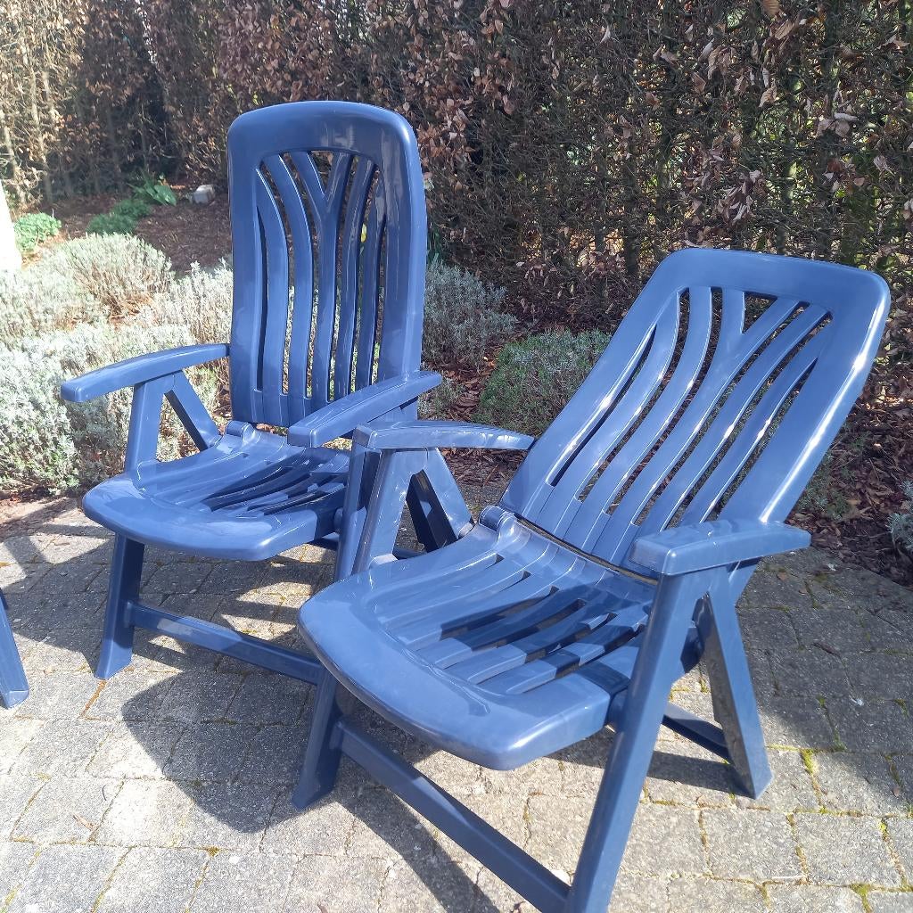Tuinstoelen, Jardin & Terrasse, Chaises de jardin, Enlèvement, Comme neuf, Synthétique, Ajustable