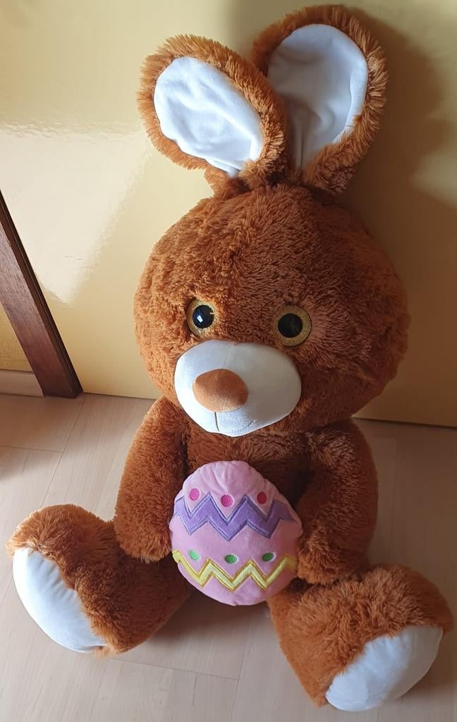 XL knuffel - Bruin Pluche - 76 cm, Enfants & Bébés, Jouets | Peluches, Brun, Enlèvement ou Envoi, Lapin, Autres marques