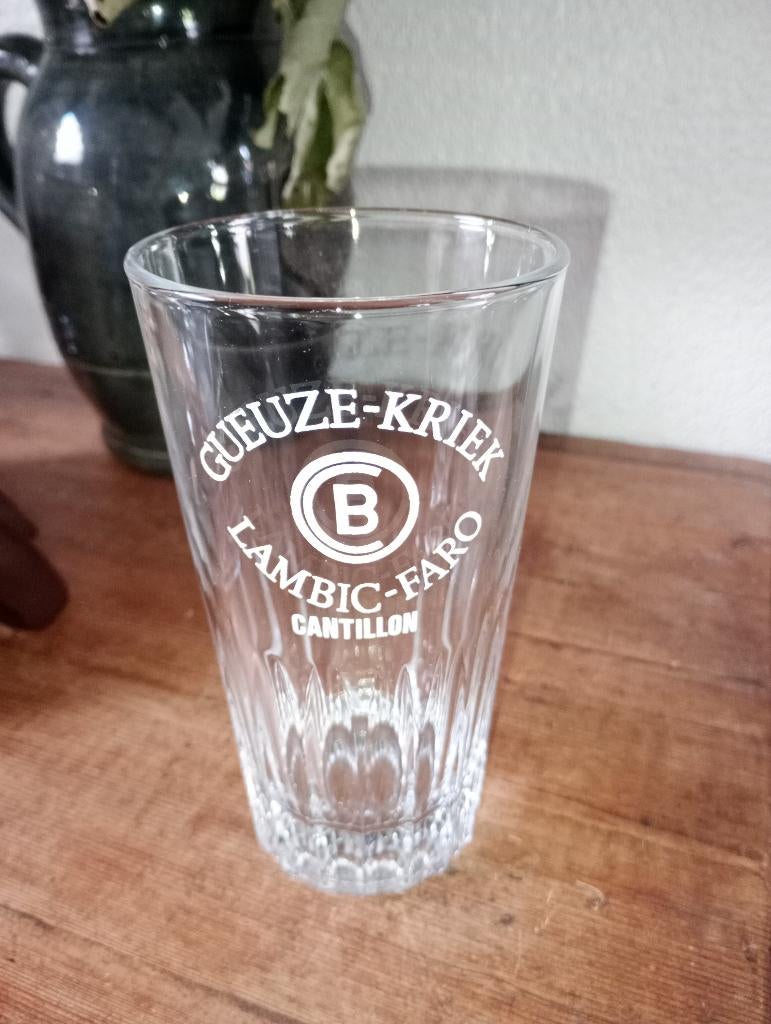 Brouwerij bierglas Gueuze Kriek Faro Cantillon, Verzamelen, Biermerken, Zo goed als nieuw, Glas of Glazen, Overige merken, Ophalen of Verzenden