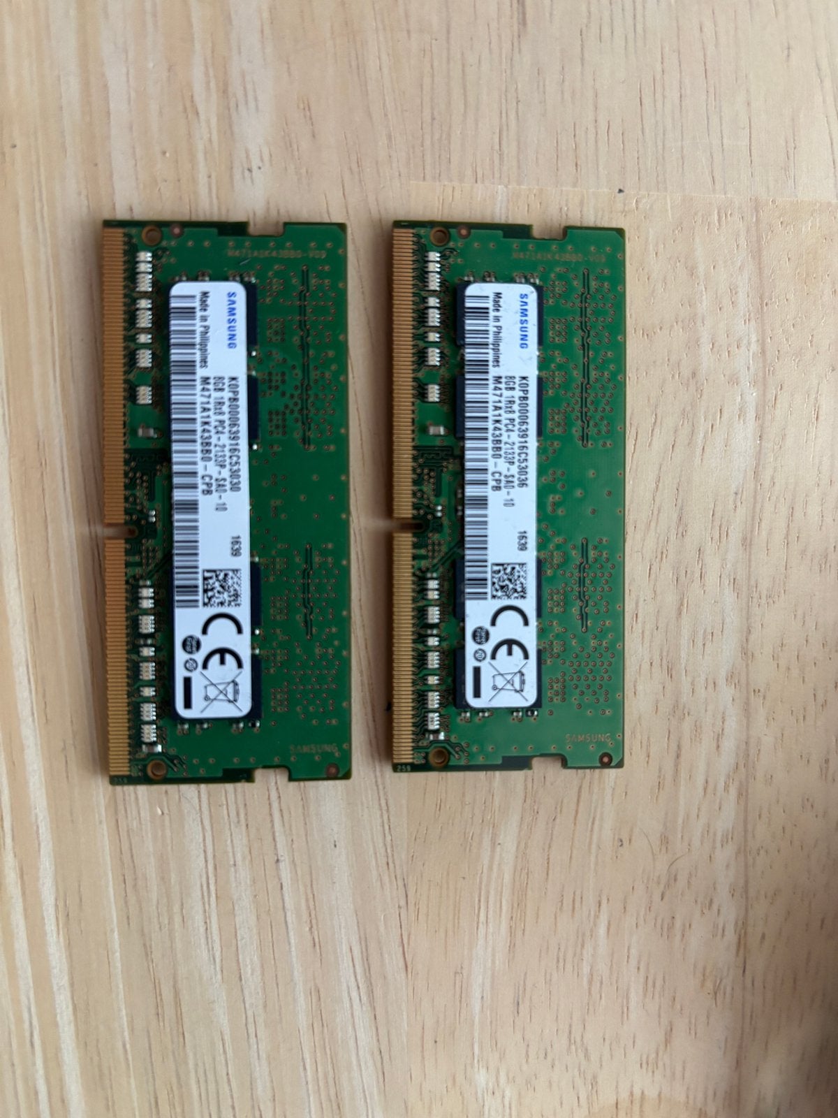 8gb ram laptop ddr3 - 1rx8 pc4 2133p mhz sao-10  - 2stuks, Ophalen, Zo goed als nieuw, DDR3, Laptop