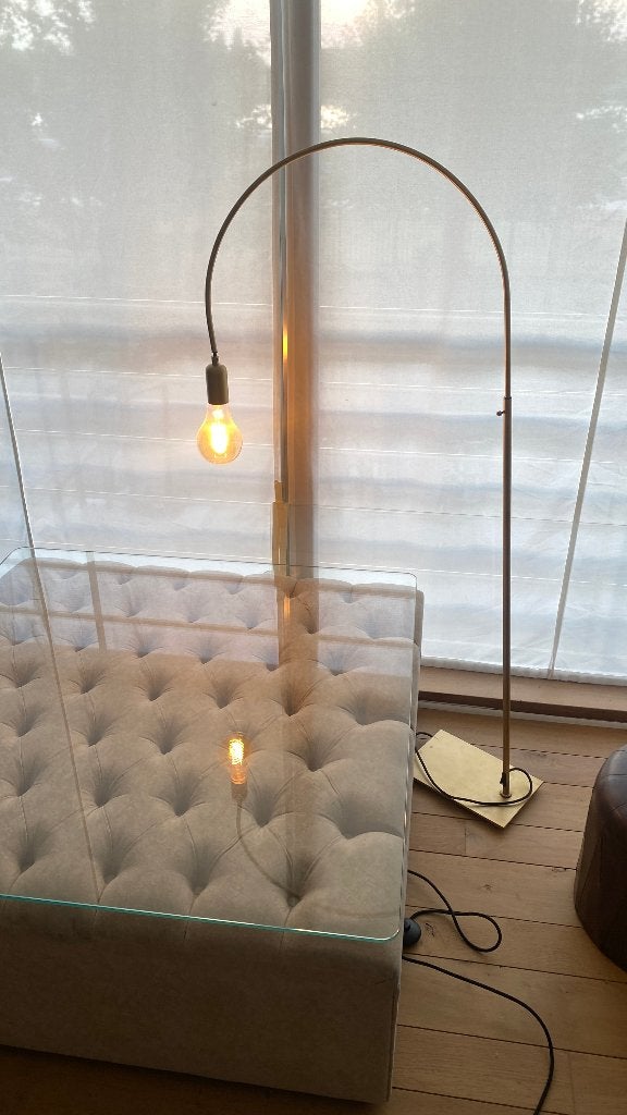Superbe lampe de sol design à arc - Ampoule Edison, Maison & Meubles, Lampes | Lampadaires, Enlèvement ou Envoi