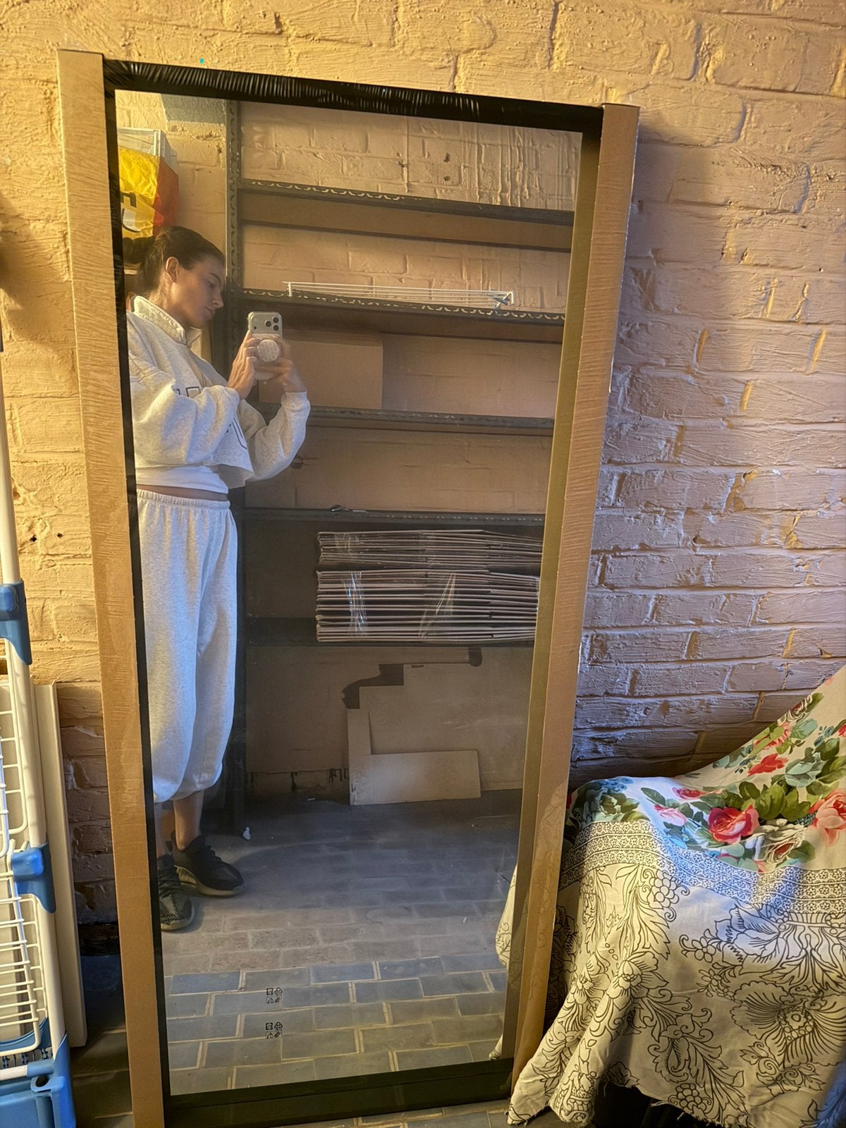NYPONBUSKE IKEA spiegel zwart 40x135cm, Huis en Inrichting, Ophalen, Nieuw