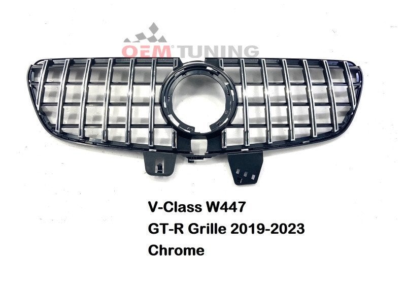 Grille geschikt voor V-Class W447 | GT-R Style | 19-24 | Chr, Auto-onderdelen, Carrosserie, Mercedes-Benz, Voor, Ophalen of Verzenden