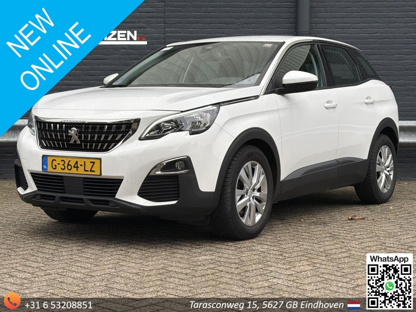 Peugeot 3008 1.2 PureTech Blue Lease Executive | € 7.400,- N, Auto's, Parkeersensor, Zwart, Wit, Bedrijf