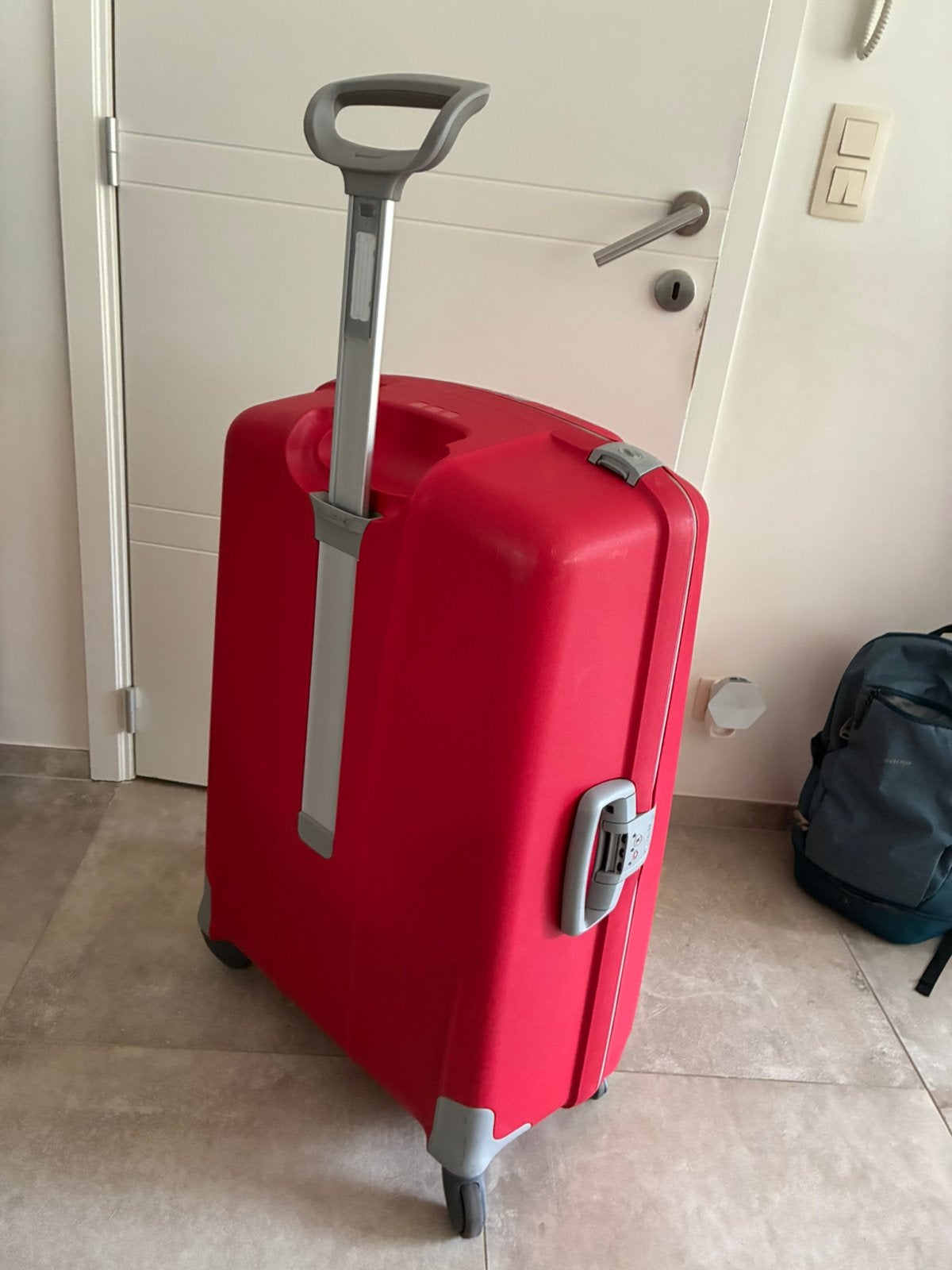Samsonite Aeris Spinner 82cm - Grote rode reiskoffer, 70 cm ou plus, Plastique dur, Enlèvement, 55 cm ou plus