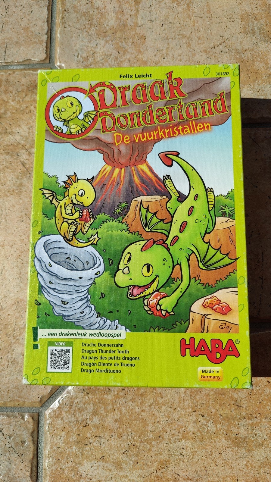 Haba - Draak Dondertand, Ophalen, Zo goed als nieuw, Haba