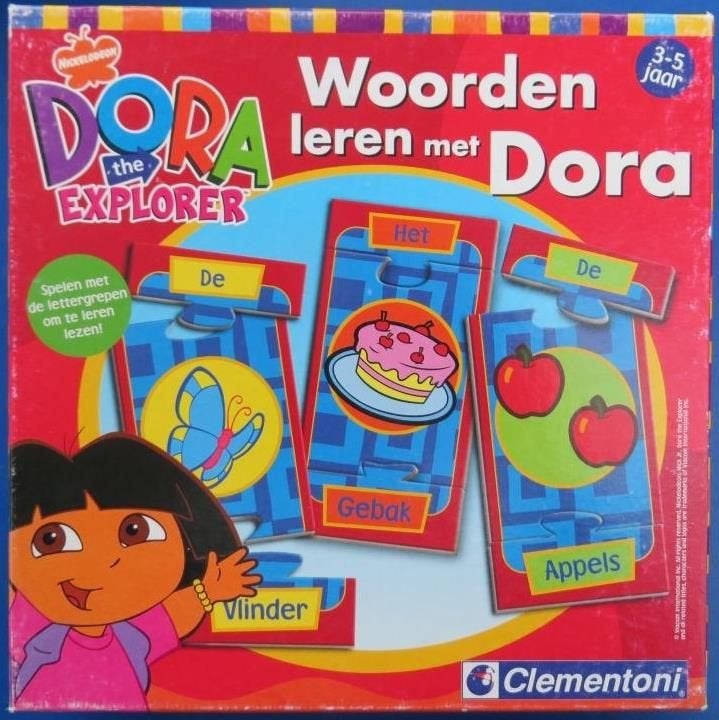 Woorden leren met Dora Clementoni 3 - 5 jaar, Ophalen of Verzenden, Gebruikt, Puzzelen