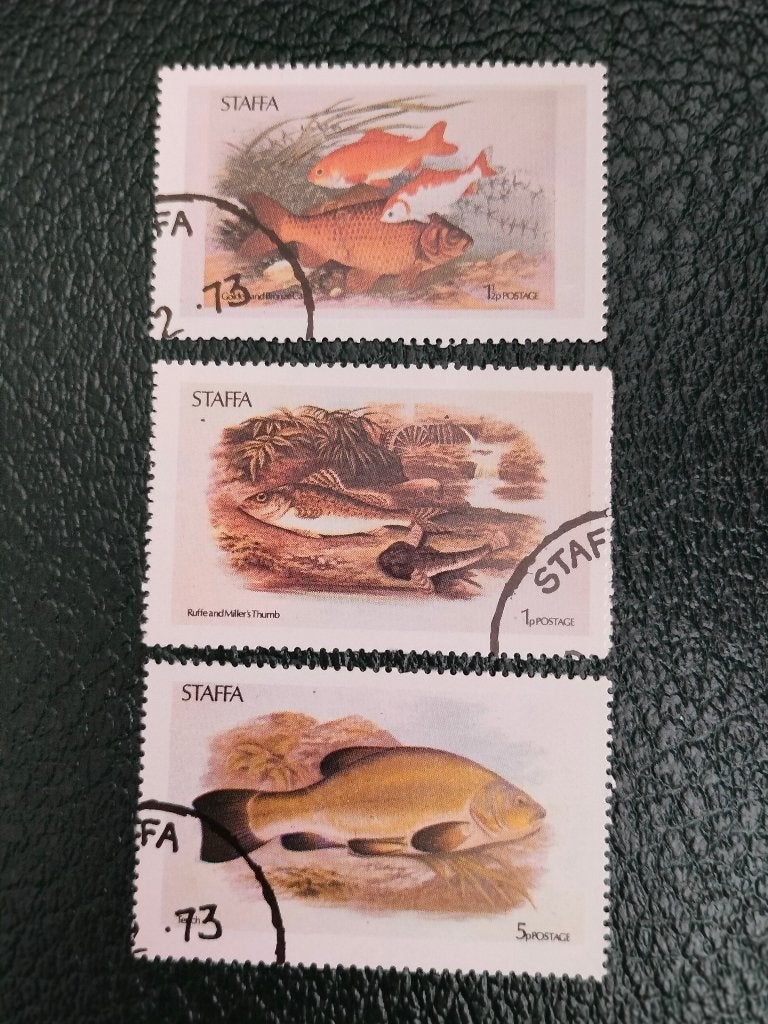 Staffa 1973 - poissons, Timbres & Monnaies, Timbres | Europe | Royaume-Uni, Envoi, Affranchi