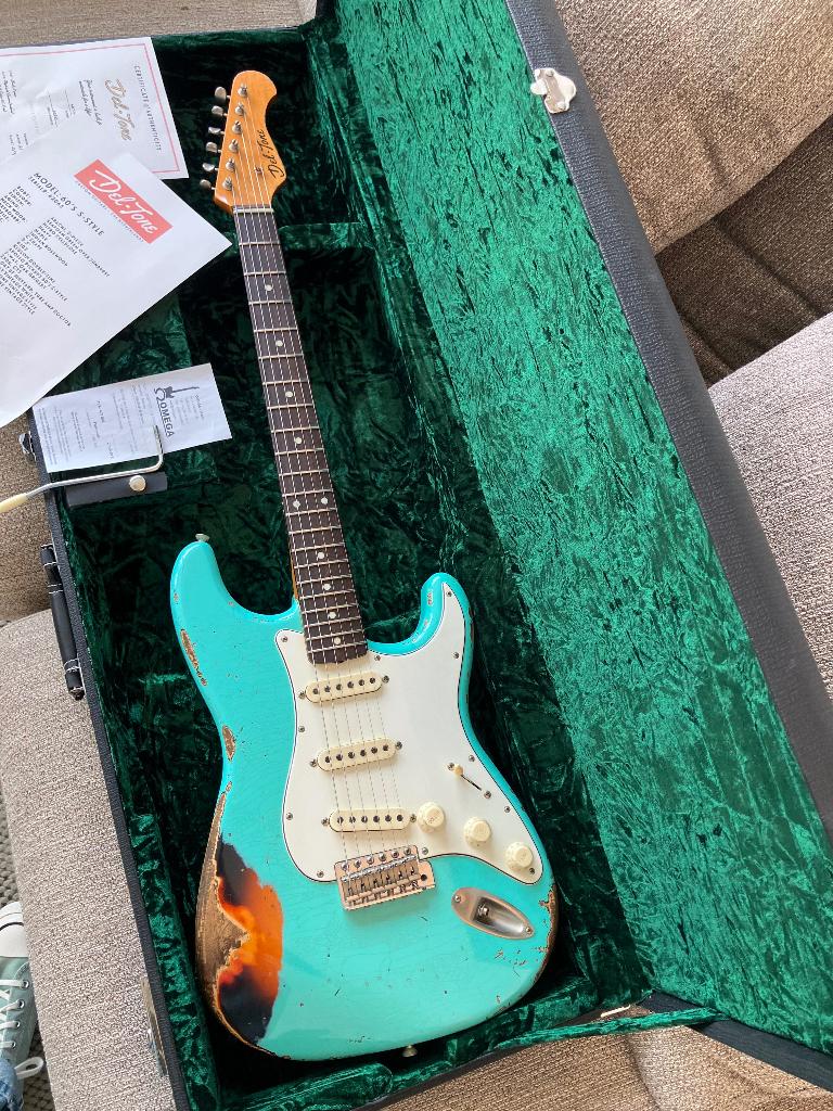 Del Tone 60’s S-Style Seafoam Green, Enlèvement, Comme neuf